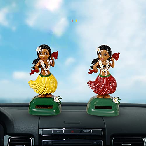Hawaiian Dancer Car Moving, Hawaiian Dancer Figurine, Solar Figurine, Hawaiian Dancing Girl Office Auto interieur decoratie, Car Dashboard Ornament 3