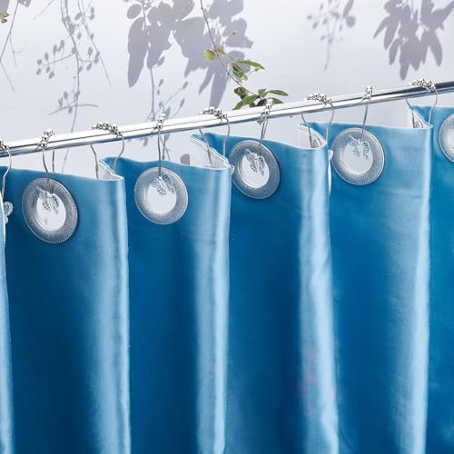 12 stuks Vlinder Douche Gordijn haken, IJzeren Douche Gordijn ringen, Decoratieve Douche Gordijn ringen, Ringen voor Badkamer, Douche Rods, Gordijnen, Platinum 4