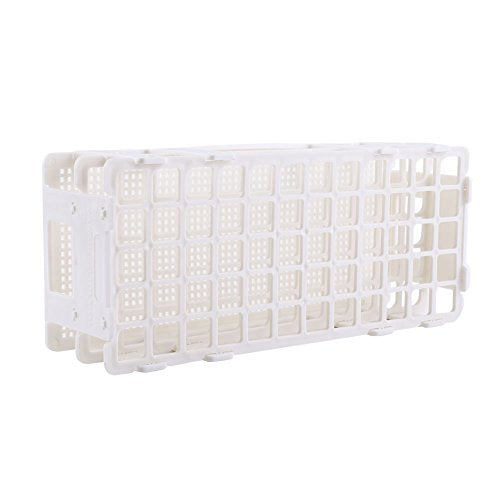 1pc 60 gaten Lab testbuishouder voor 16mm testbuizen Witte Plastic testbuis Rack