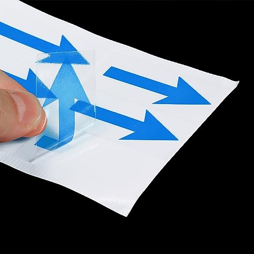 Pijl Sticker 6.5cm, 225Stuks Duidelijke richting Onderteken PVC Zelfklevende verwijderbare Vloersticker voor Vloer Wand Marker, Blauw 5