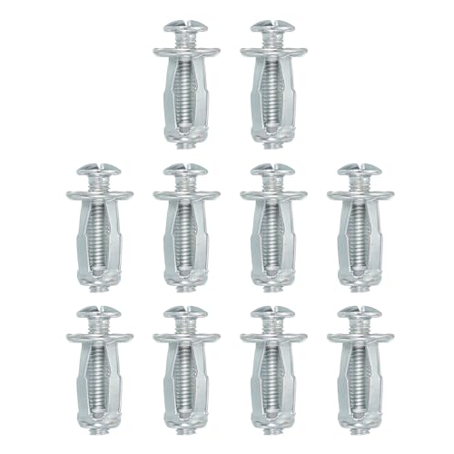 Uitbreiding Schroefmoeren M5 x 25 mm, 10 stuks Jack Groove Carbon Steel Petal Shape Rivets Invoegen Nuts Plug-in Noten bevestigende elementen met schroeven Holle wandbevestiging Dun