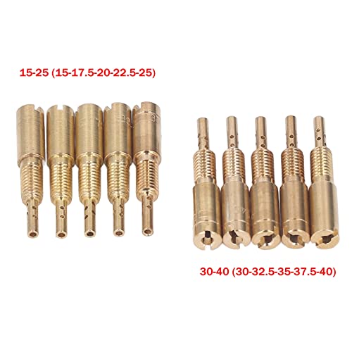 Carb Pilot Slow Jets Set, 10 stuks Carburateur Pilot Slow Jets Kit 15-25 30-40 Metaal voor HS40 HSR42 HSR45 Carburateur Onderdelen 4