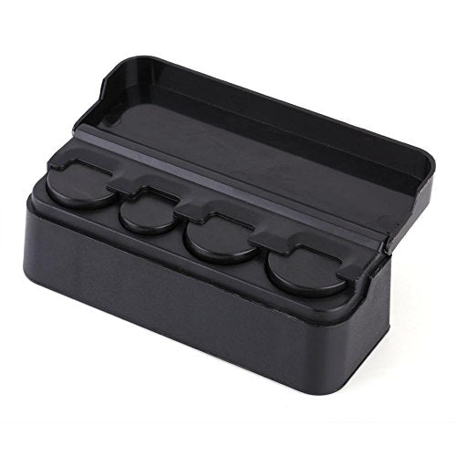 Car Coin Houder Organisator Portable Coin Cassette Storage Box Zwarte houder verandert Auto Geld Houder voor Truck Indoor Accessoires-Car Parts Organisator 4
