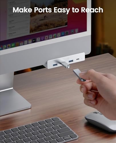 Sea USB Hub met SD TF Card Reader Bureau USB Hub met 2 USB 3.0 poorten 1 USB-C poort Aluminium USB Hub Clamp Adapter 3