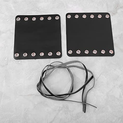 Motorfiets handvat hoes, 1 Paar motorfiets lederen handvat hoes Geschikt voor de meeste motorfietsen, zwart 5