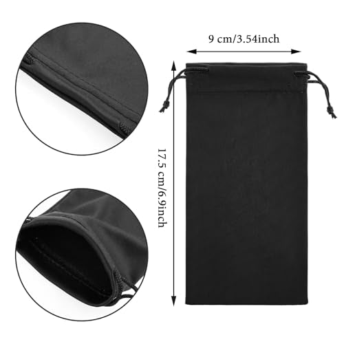 4PCS Zachte bril geval Microfiber zonnebril zak glazen zak zak zak, draagbare zonnebril geval zachte koord Oogbrillen Mouw opslag zak voor telefoon, bril geval