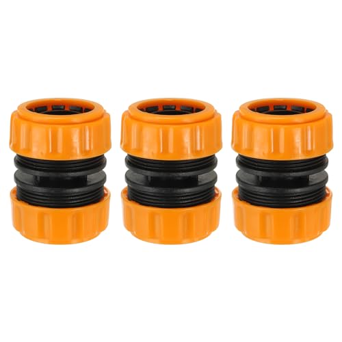 1" Slang Reparatie Connector Extender, 3 stuks Plastic Tuin slang Reparatie Waterslang Connectoren Leakproof Design, Marigold