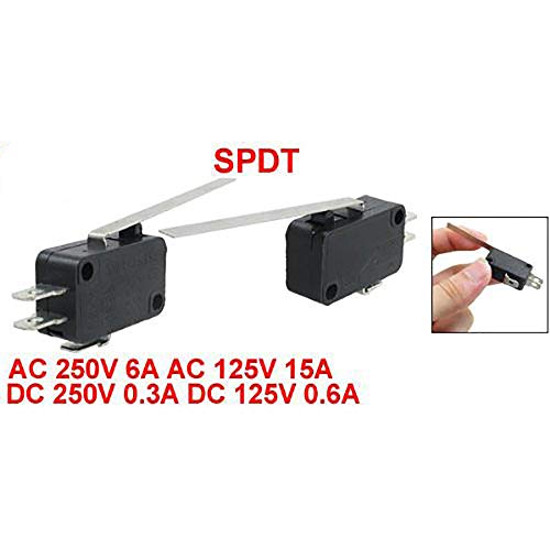 12 st Lange rechte Tip Lever 3 Pin Ground NO NC Momentan Micro Switch 4