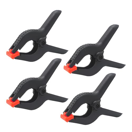 Spring Clips, 6 Inch Clip Set, 4 Pieces Heavy Duty Plastic Muslin Clips voor achtergrond Muslin, Canvas, Paper, Chroma Key Screen, Heavy Clip, Photo Studio en nog veel meer