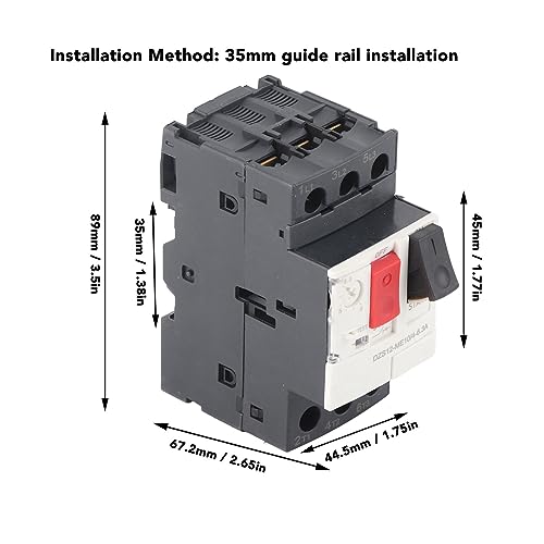 Motorstroomonderbreker AC690V Overschrijding Kortsluitbeheer Motorveiligheidschakelaar Eenvoudige installatie (GV2-ME10C 4-6,3A) 5