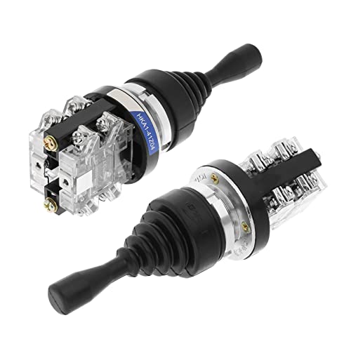 Universal 4NO Spring Return Momentary 4 Position 12v Joystick Switch, Ideaal voor HKAI-41Z04 Replacement, 4 Way Joystick Switch 12v en 24v, 2 Way Joystick 5