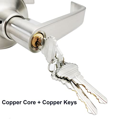 Renovatiekit, badkamerdeursloten Toiletdeur slot Set, deur past, zinklegering deur handgrepen met sleutels, Privacy deursloten 4