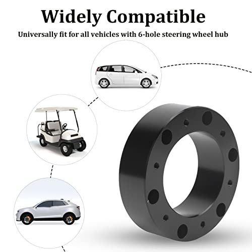 Stuurwiel Spacer, Universal 1-inch Stuurwiel Spacer Aluminium Legering 6-Hole Hub Verhoogde padadapter