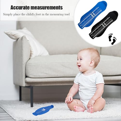2 st. Kinderen voet meetinstrument, kinderen en familie voet tester 23cm/9.06" Gemakkelijk Home voet meting Zorg ervoor dat correct passen elke keer voor schoen montage voetmeter, blauw 3