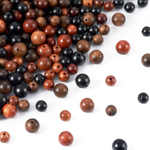 Natuurlijke ronde houten kralen, 6mm 8mm, Waxed Houten Losse Spacer kralen voor Rozenkrans Garland, Macrame, Ambachten, sieraden maken, 480Stuks 5