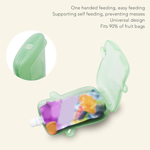 Knijpen Pouch houder Baby voeden pouch houder Baby Juice Box Holder voor peuters (GREEN) 4