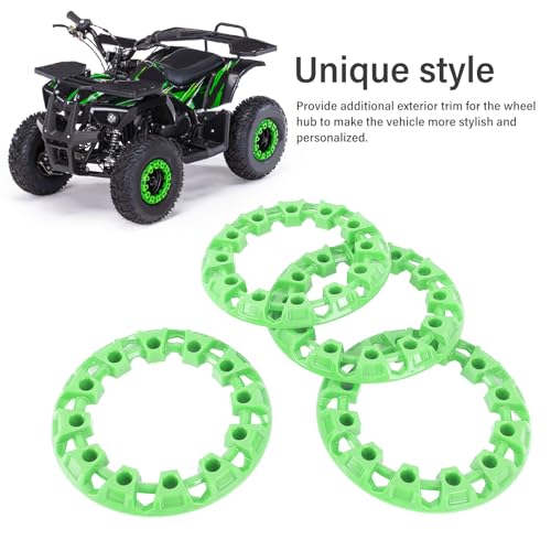 6 Inch ATV Wheel Cover Hub Bescherming Decor Plastic Banden Decoratie Rim Beschermer Universeel voor Go Kart ATV (GREEN) 3