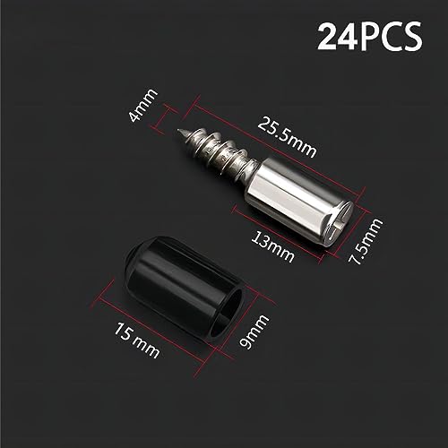 Verpakking van 24 Shelf Pennen, Planchethouders met zwarte anti-sliphoes, geïntegreerde klemmen voor schuren, Planchethouders