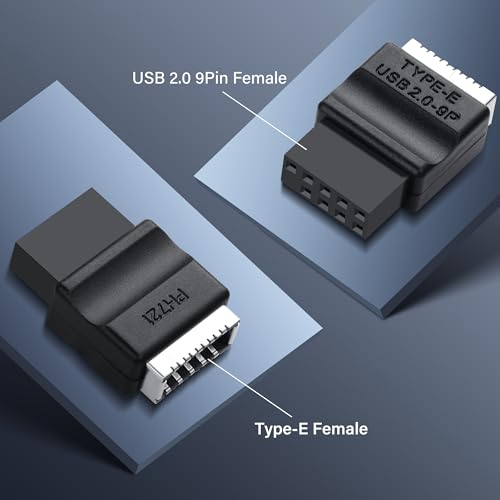 USB 2.0 9Pin naar type-E Moederbord Header Extension Adapter USB 2.0 9-Pin Vrouw naar type E Vrouwelijke Front Connector Converter Front Panel Adapter