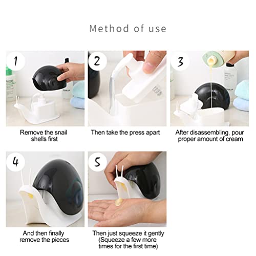 120 ml Liquid Zeepdispenser, Creative Design Snail Zeepdispenser, Liquid Zeepdispenser Flesje, Plastic Afwasmiddel Liquid Dispenser voor Keuken Badkamer 5