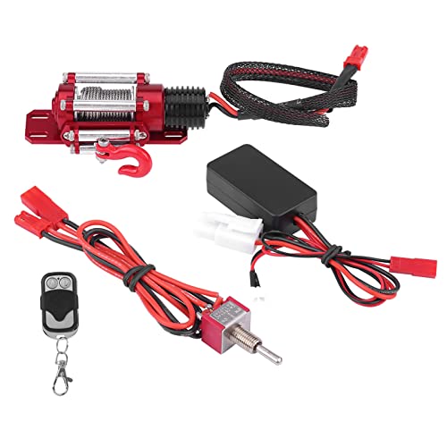 1/10 schaal RC model voertuig crawler auto accessoire metalen lier met afstandsbediening