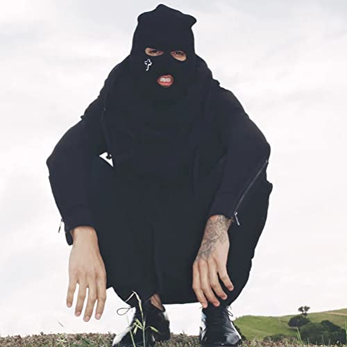 Balaclava 3 Hole Balaclava Gebreid Balaclava Koud Weer Winddicht Ademend Gezicht Hoes Ski Gebreid Balaclava voor Fietsen Running 3