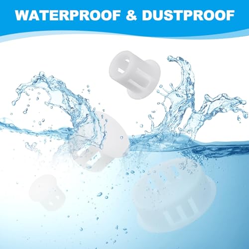 Plastic Hole Plugs, 48st 3/5" (15mm) Plastic Plugs Schroefgat Plug Snap Flush Panel Knockout Locking Plugs Meubels Invoegen Einddop voor Ronde Gaten Keukenkast, Wit 5