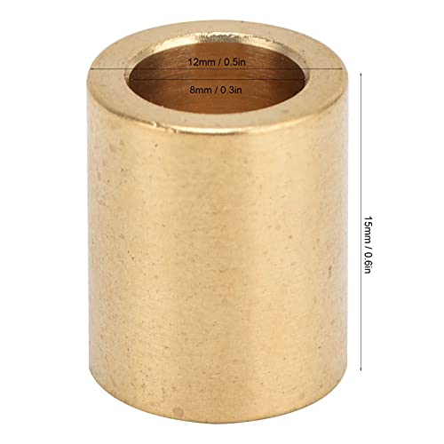 8 st. Zelfsmerende Messing Mouw 8mm Bore 12mm Buitendiameter 15mm Lange lager Mouw