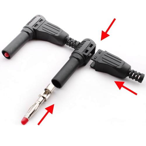 Banaanplug 90 g 4 mm Isolament Banaanplug Banaanplug voor multimeter Test Black Red Pack van 10 4