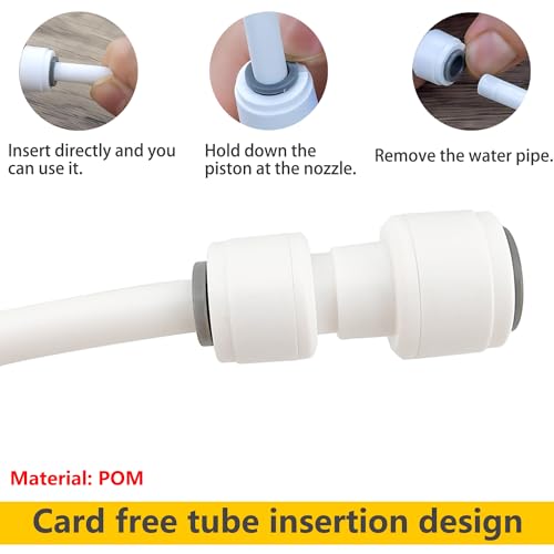 1 Stuks RO Waterconnector, 1/4" tot 5/16" RO Water Straight Pipe Fitting Connection Adapter voor Osmose, Adapter Fitting Connector 5