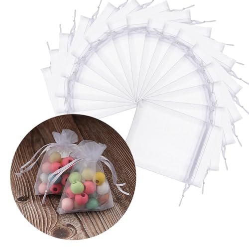 100 stuks Organza Tassen Sieraden Tassen Trouwcadeautassen 7 x 9 cm