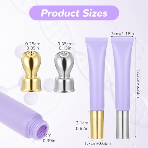 Lege Eye Cream Squeeze Tubes, 2 st Leeg Essentieel Olie Knijpen Tubes Navulbare Lege Tubes Knijpen Flessen Cosmetics Make-up Reis Toiletartikelen 3