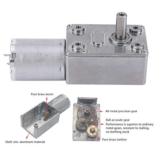 24V DC snelheid Gear Motor grote torque worm gear motor elektrische motor voor DIY RC speelgoed((100RPM))
