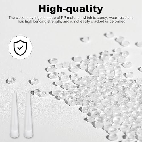 Cartridpunten, 30 stuks siliconen punten, PP siliconen punten, witte cartridgetip, met spatel, voor ligm, afdichtmiddelen of cartridgepistolen 5