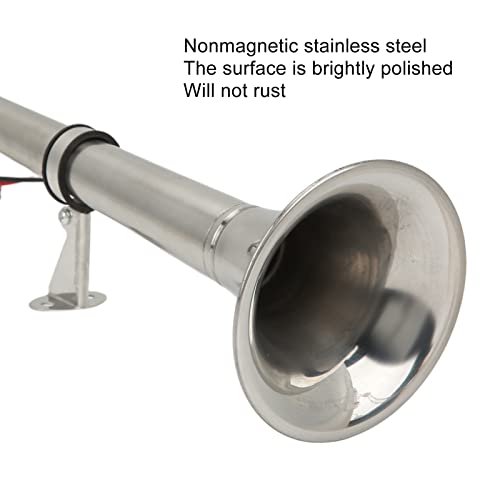 VXH1112MAR-C Compressed Air Horn, 328 DB 12 V 30 W Roestvrij Steel Air Horn voor boten, campers, jachten, enkele trompet 3