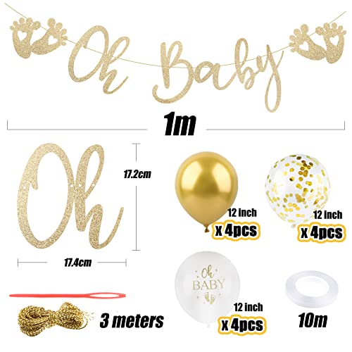 Pack of 13 Party Decoration Baby Garland, Rose Gold Decoratieve ballonnen Decoratie voor feest, Baby Douche, Verjaardag, Baby Doop, Communie, Baby Douche