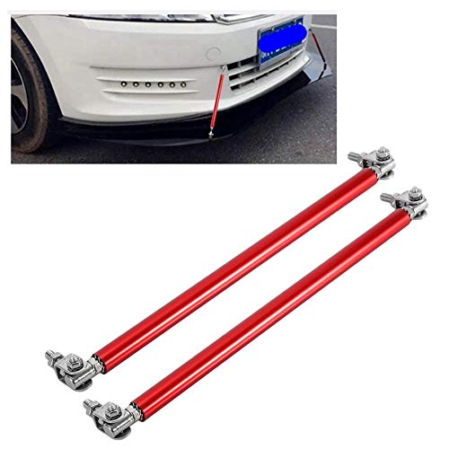 steunstangen 1 paar 20cm auto aluminium front bumper ondersteuning bar auto wijziging steunstang standaard Rood 5