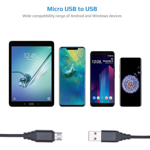 Micro USB Kabel Fast Charging Fast Charging Braided Charger Compatibel met Anker SoundCore/Mini / 2, Anker Ultra Pocket, Anker MP141/A7908/A3143 Premium, Anker Powercore 15600 0,25m/0,8ft) 4