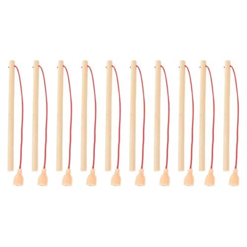 10 st Houten magnetische hengel Magnetische hengel houten magnetische visspel, geschikt voor peuter meisjes en jongens
