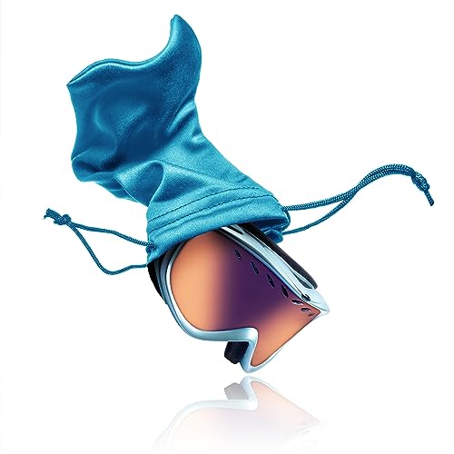 Ski Goggles Bag, 3 Pack Soft Microfiber Snow Goggles Beschermende opslagzak Mouwkoord zak voor cameralenzen, zonnebril, Eyewear, Roze, Oranje, Geel 4