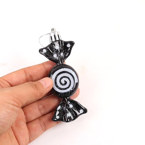 Kerstboom Candy Hanger 12 Stukjes Kerstboom Decoraties Candy Ornamenten Boom Decoraties Plastic Kerstboom Hangers Candy Kerstmis Decoratie Candy (Zwart)