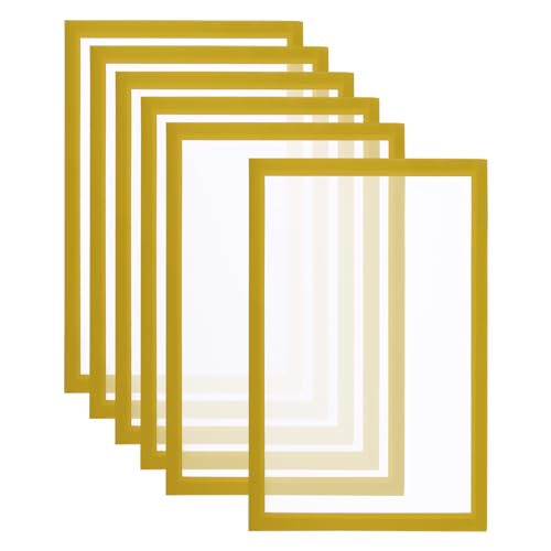 Magnetische fotolijst Set van 6 Magnetische Tekenen Zelf-Adhesive Magnetic Display Frame Herbruikbare Dubbele Zijde Mat voor Koelkast Venster Wand Foto Artwork Gold