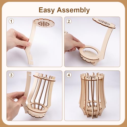 Houten vaas Set, Houten puzzel, Bloemen vaas, Bloemenstandaard, Houten puzzel Bloemen vaas 3D puzzel, Bloemen vaas voor Boeket, Houten bloemen vaas, Gebouw, Vaas Bloemen 4