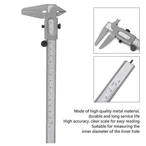 Remkalibers Metal Vernier Caliper Meetgereedschap handmatige micrometermeter roestvrij staal hoge precisie voor binnenste buitendiameter meting (6 inch) 5