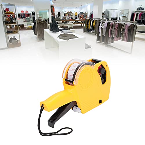 8 digits Prijs Tag pistool, handmatige etikettering machine 8 digits Prijs Tag pistool met cartridge draagbare prijs Marker gereedschap label, prijs Marker Tags(Geel)