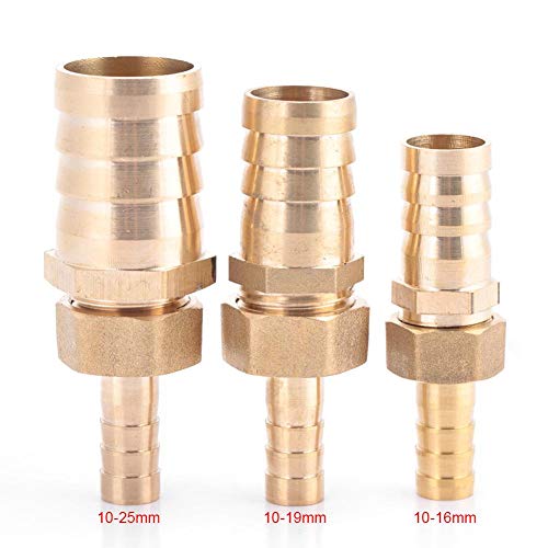 Slang connector adapter messing passen 10mm-16/19-25mm Messing passen slang Barb staart reductie adapter plug (10-19mm)