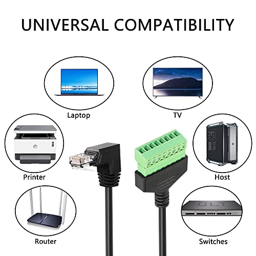 RJ45 Schroef Terminal RJ45 Man tot 8 Pin Schroefblok Terminal Solderless Kabel voor Cat5/6/7 Ethernet Extender AV CCTV Network Adapter (UP) 4
