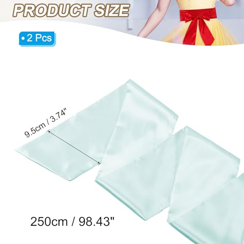 Satin Sash Belt, 2 stukken bruiloft bruidsfeest blank satin waist riemen bal accessoire voor afstuderen verjaardag decoratie DIY accessoire Homecoming, licht blauw, licht blauw, licht blauw
