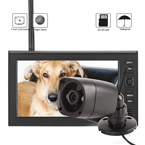 Draadloze beveiliging buitenshuis Camera Systeem 4CH WiFi Surveillance Systeem met 7 Inch LCD Monitor en Camera, 8G geheugenkaart, Nachtzicht beweging detectie 3