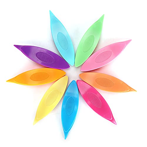 9-Piece Frivolity Shuttle Set, DIY Tools, ambachten voor Frivolity, Plastic breinaalden, Kleurrijke, Grote Ogen, voor Crafting, Kant, Weven, Garens, Naaien